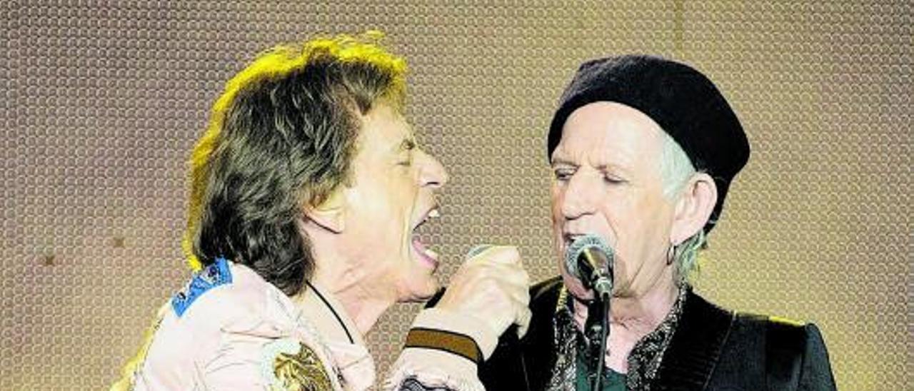 Jagger y Richards, en el concierto de los Rolling Stones del 14 de octubre en Inglewood (California).