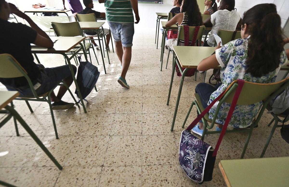 Un aula de un colegio de Alicante, en imagen de archivo