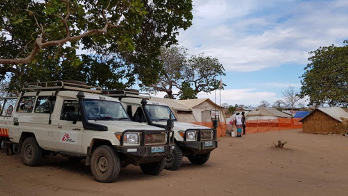 Uno de los campamentos de ayuda de MSF en Mozambique.