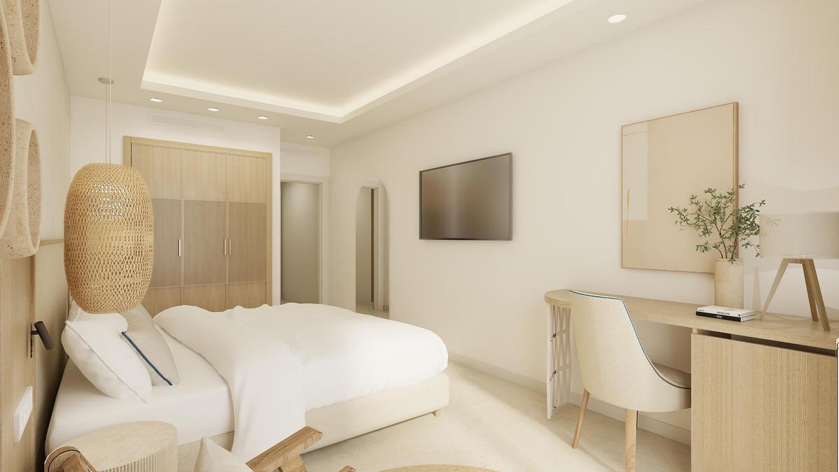 Recreación de una habitación del nuevo Pontiana Thalasso Hotel