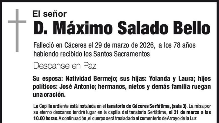 D. Máximo Salado Bello