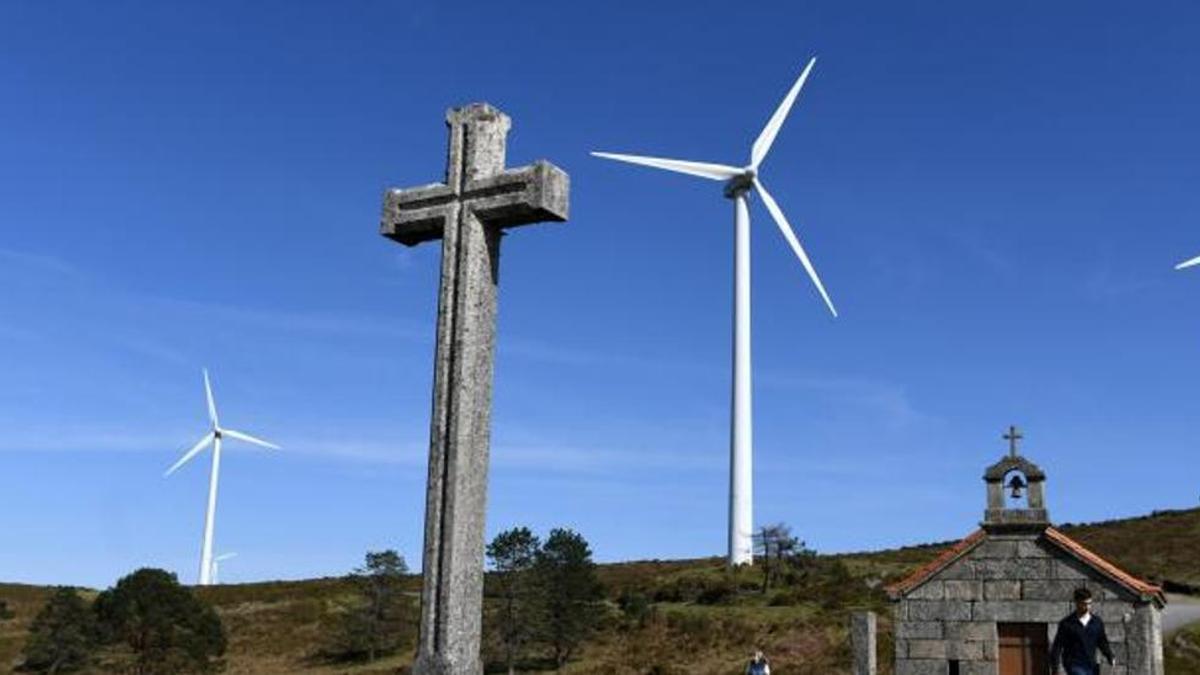 Un parque eólico en la provincia de Pontevedra.