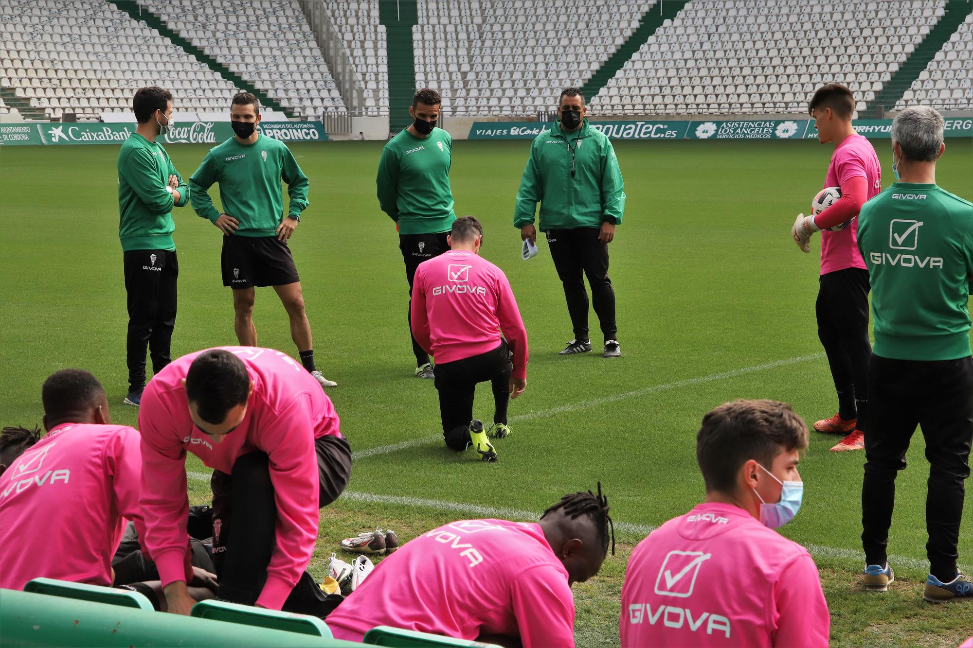 Primer entrenamiento de Germán Crespo como entrenador del Córdoba CF