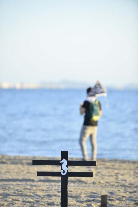 Tercer día consecutivo de protestas por el Mar Menor: Playa Villananitos