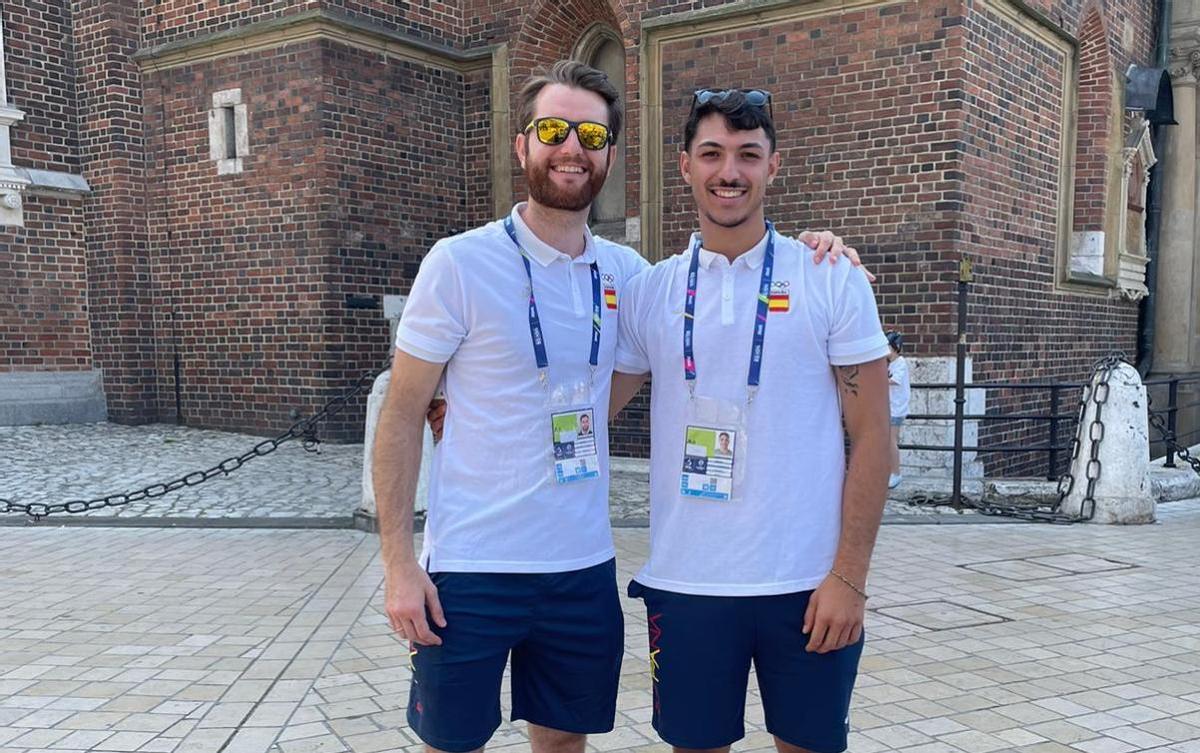 Ramón Fuentes y Adrián Hidalgo, en Cracovia.