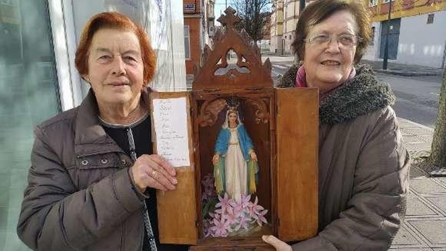 Animan en Lugones a recibir en casa la talla de la Virgen Milagrosa