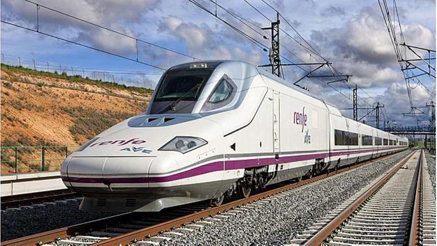 Imagen del AVE que operará a partir de 2012 entre Madrid y Alicante y que en diciembre llega a Valencia.