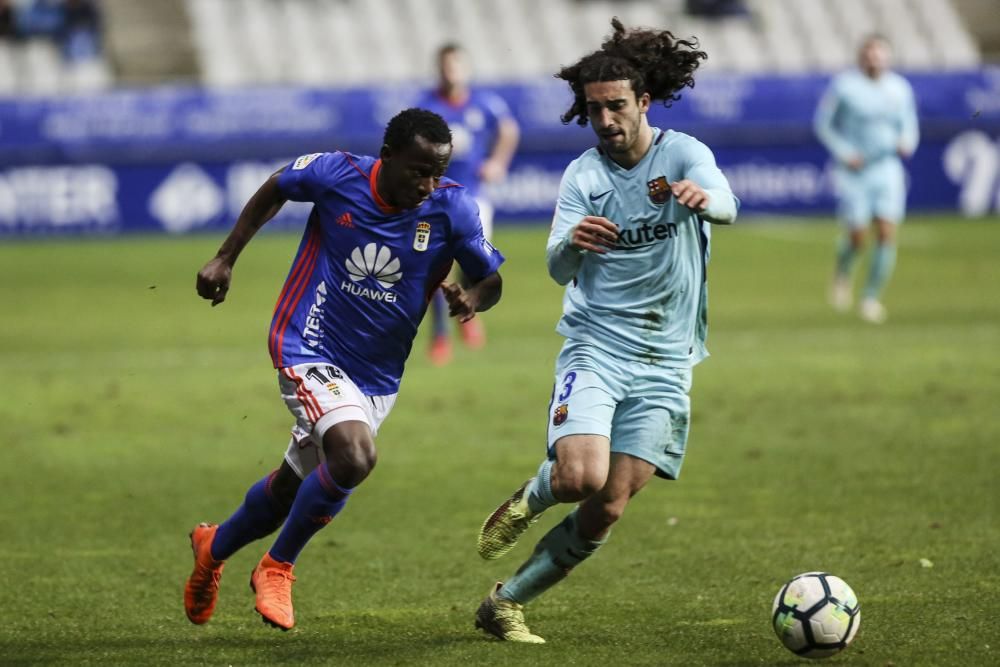 El partido entre el Real Oviedo y el Barcelona B, en imágenes