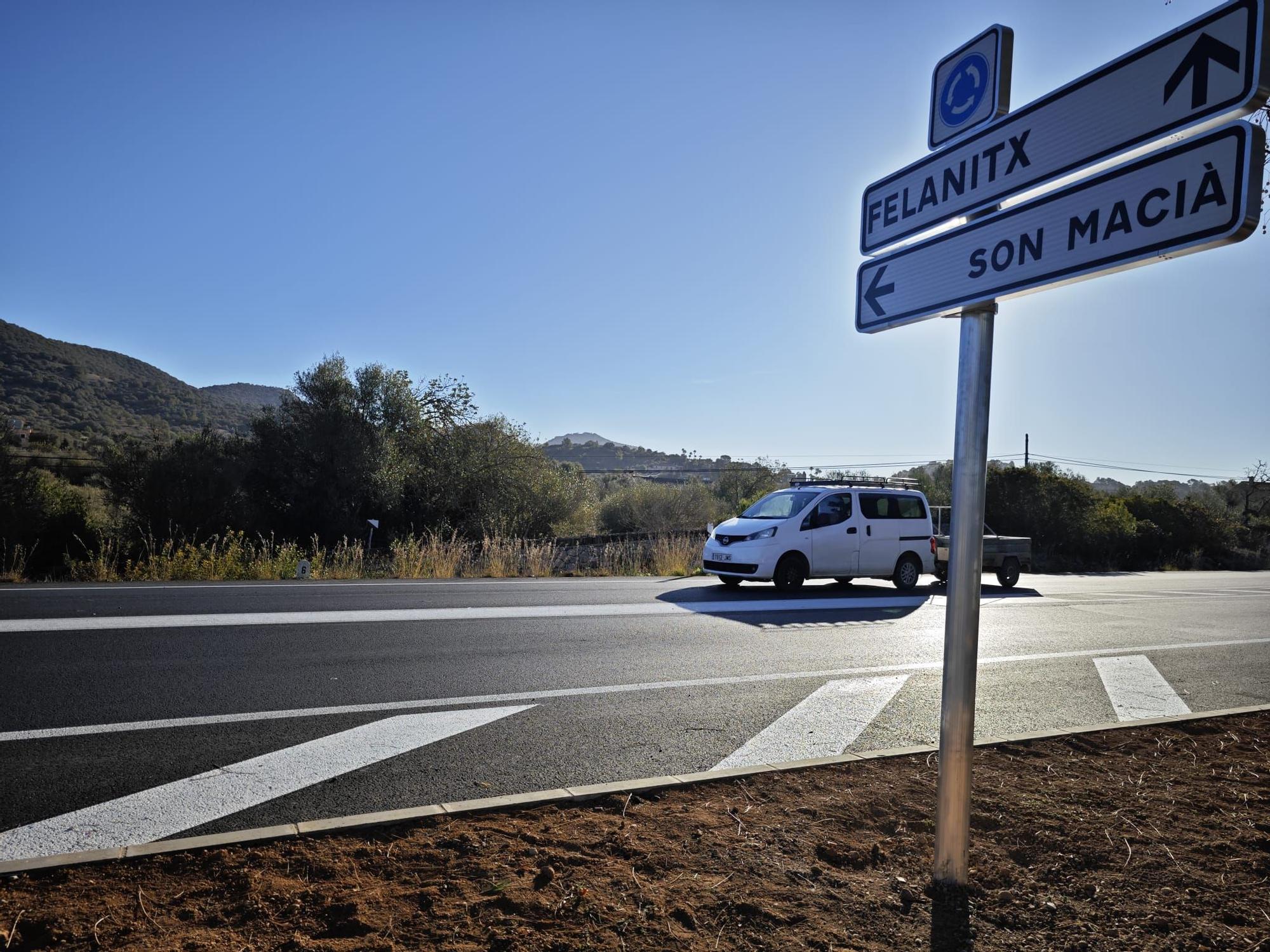 Fotos | La reforma de la carretera Manacor-Felanitx, en imágenes