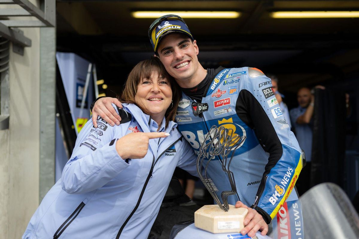 Aldeger, con el Propesto de Gresini, Nadia Padovani