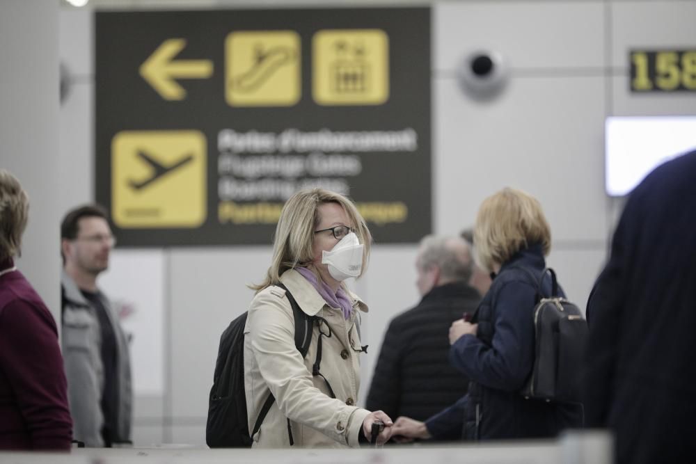 Der Flughafen Palma de Mallorca leert sich