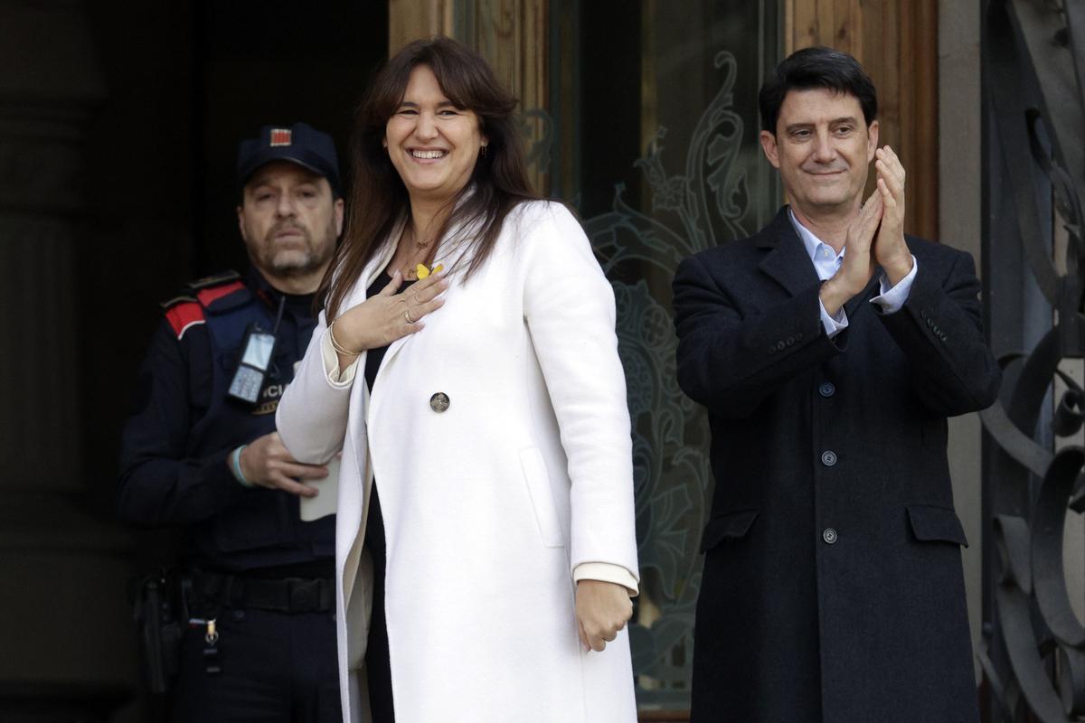 La presidenta de Junts per Catalunya, Laura Borràs, en su juicio ante el Tribunal Superior de Justícia de Catalunya