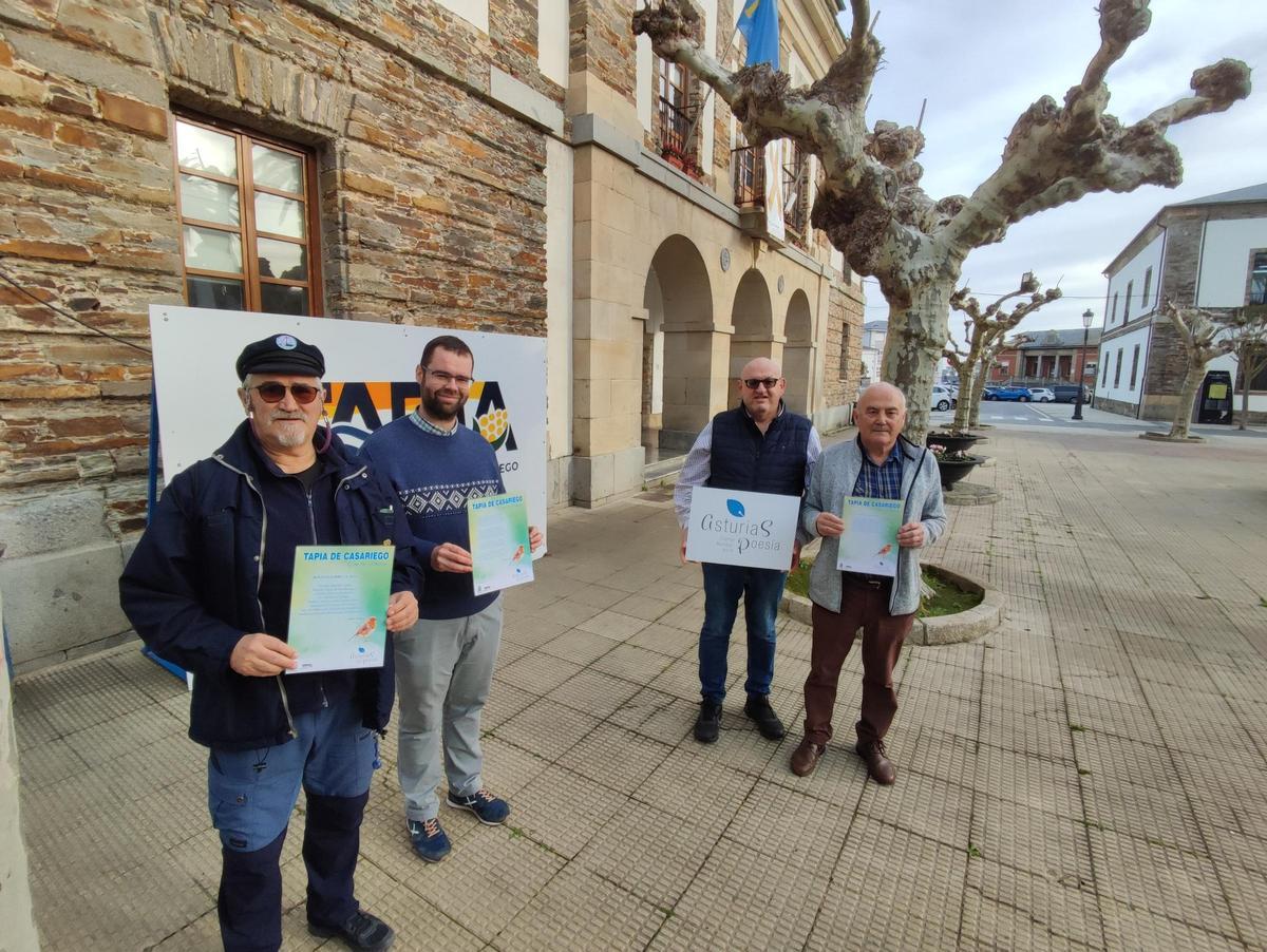 Germán Muiña, Pedro Fernández, Balbino Ron y Emilio Reiriz en el consistorio.