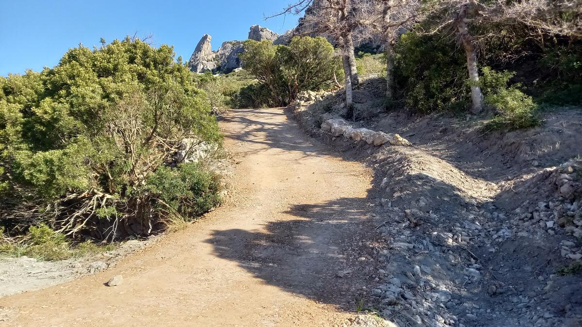 Imagen del nuevo camino habilitado en la finca de Bóquer, en Pollença.