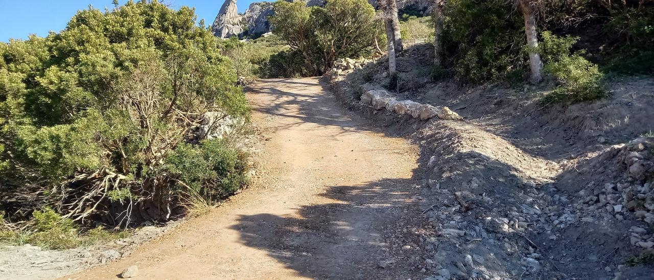 Imagen del nuevo camino habilitado en la finca de Bóquer, en Pollença.