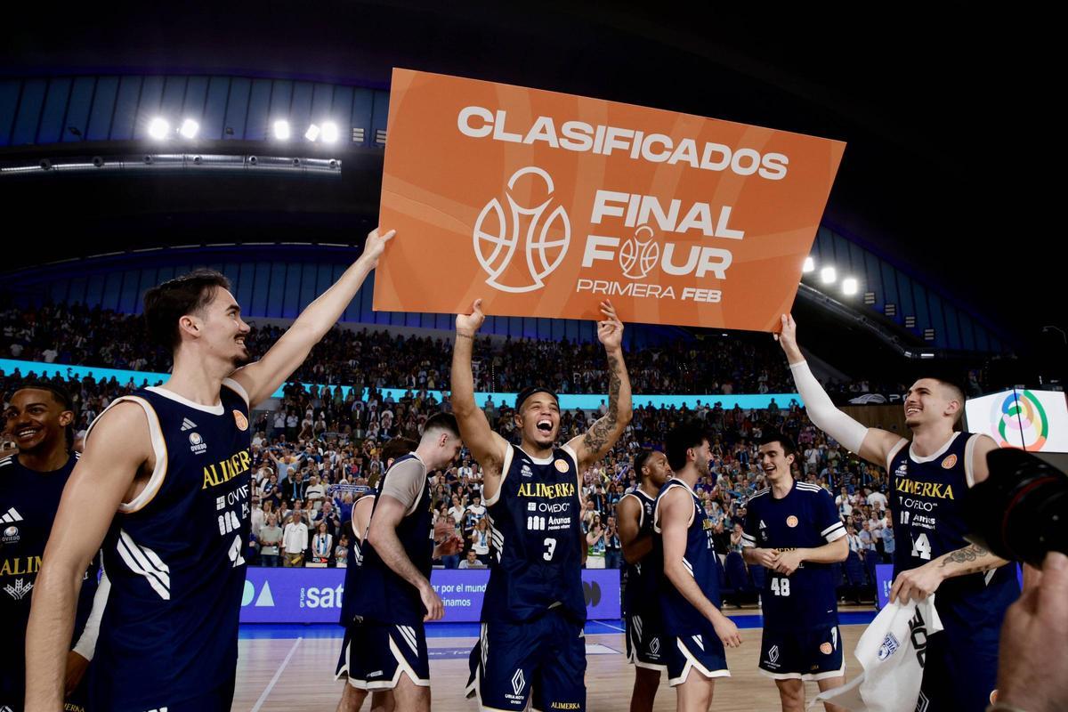El Alimerka Oviedo Baloncesto se impone al Inveready Gipuzkoa en una noche para la historia y luchará por el ascenso a la ACB