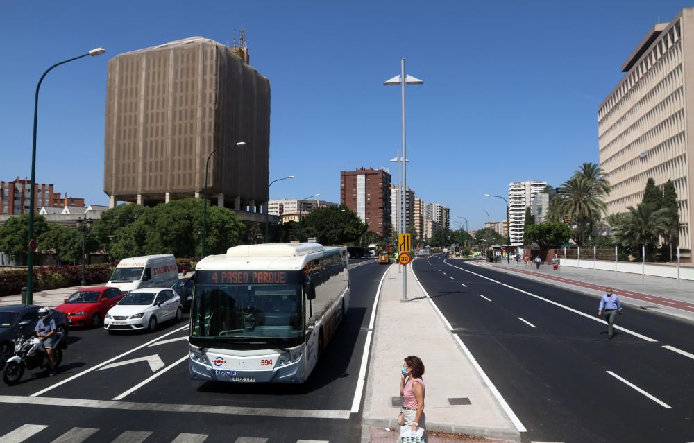 La avenida de Andalucía queda libre de las obras del metro de Málaga tras diez años.