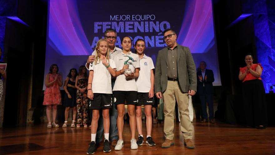 El alevín del Zaragoza CFF, premio Mujer y Deporte al mejor equipo