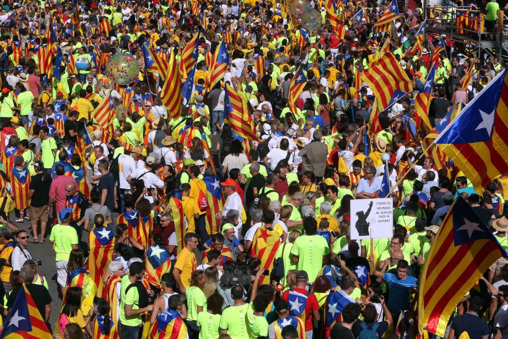 Concentració per la Diada 2017 a Barcelona