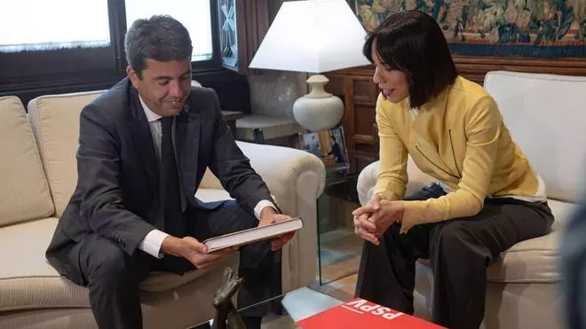 Reunión entre Carlos Mazón y Diana Morant en la Generalitat Valenciana