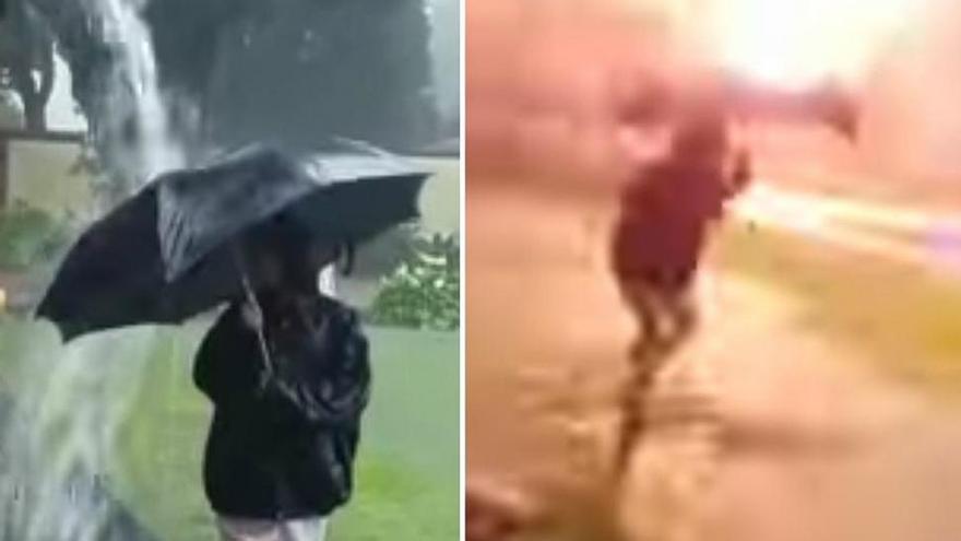 Un niño se salva de un rayo cuando jugaba bajo la lluvia