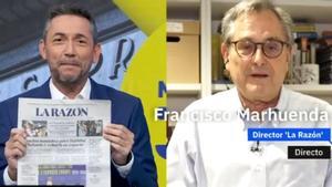 Javier Ruiz y Francisco Marhuenda en Mañaneros