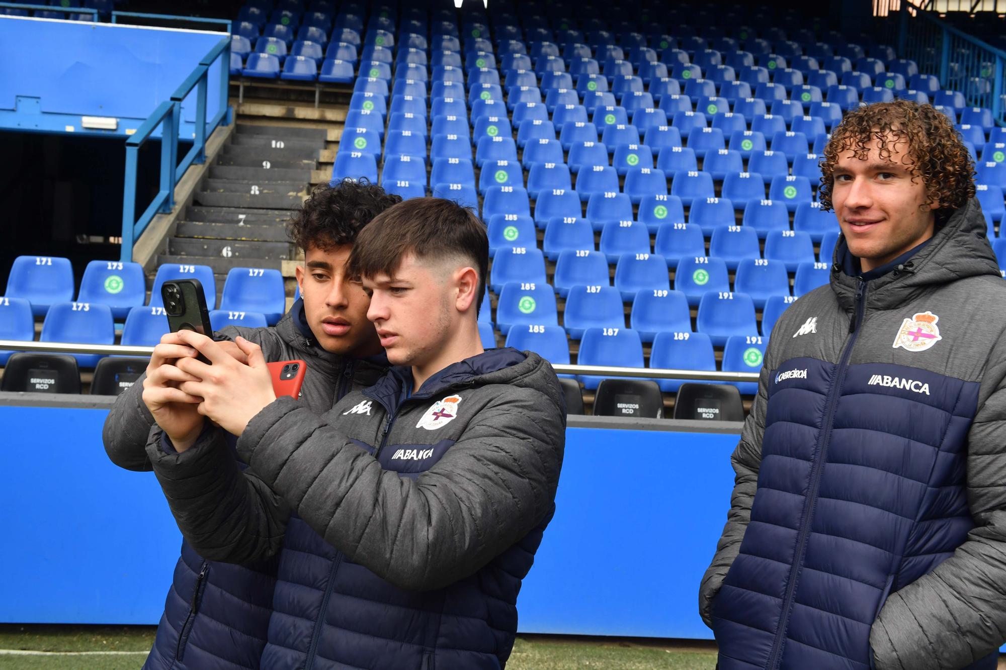 Los juveniles de Manuel Pablo, en Riazor