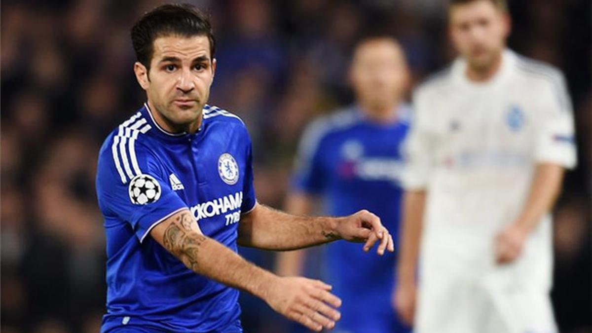 Cesc Fábregas ante el Dynamo Kiev en Champions