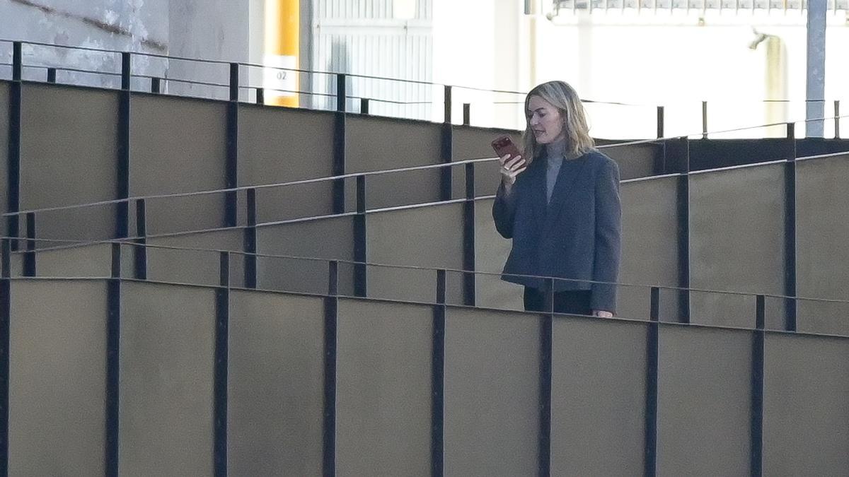 Marta Ortega, ayer, en el muelle de A Coruña