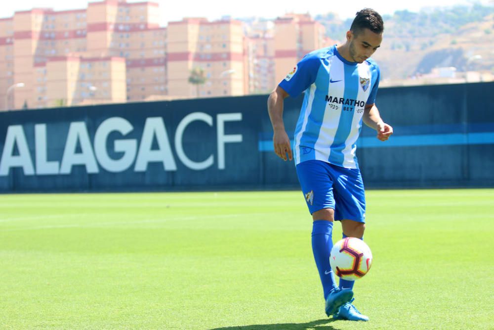 Presentación de Badr Boulahroud como nuevo jugador del Málaga CF.