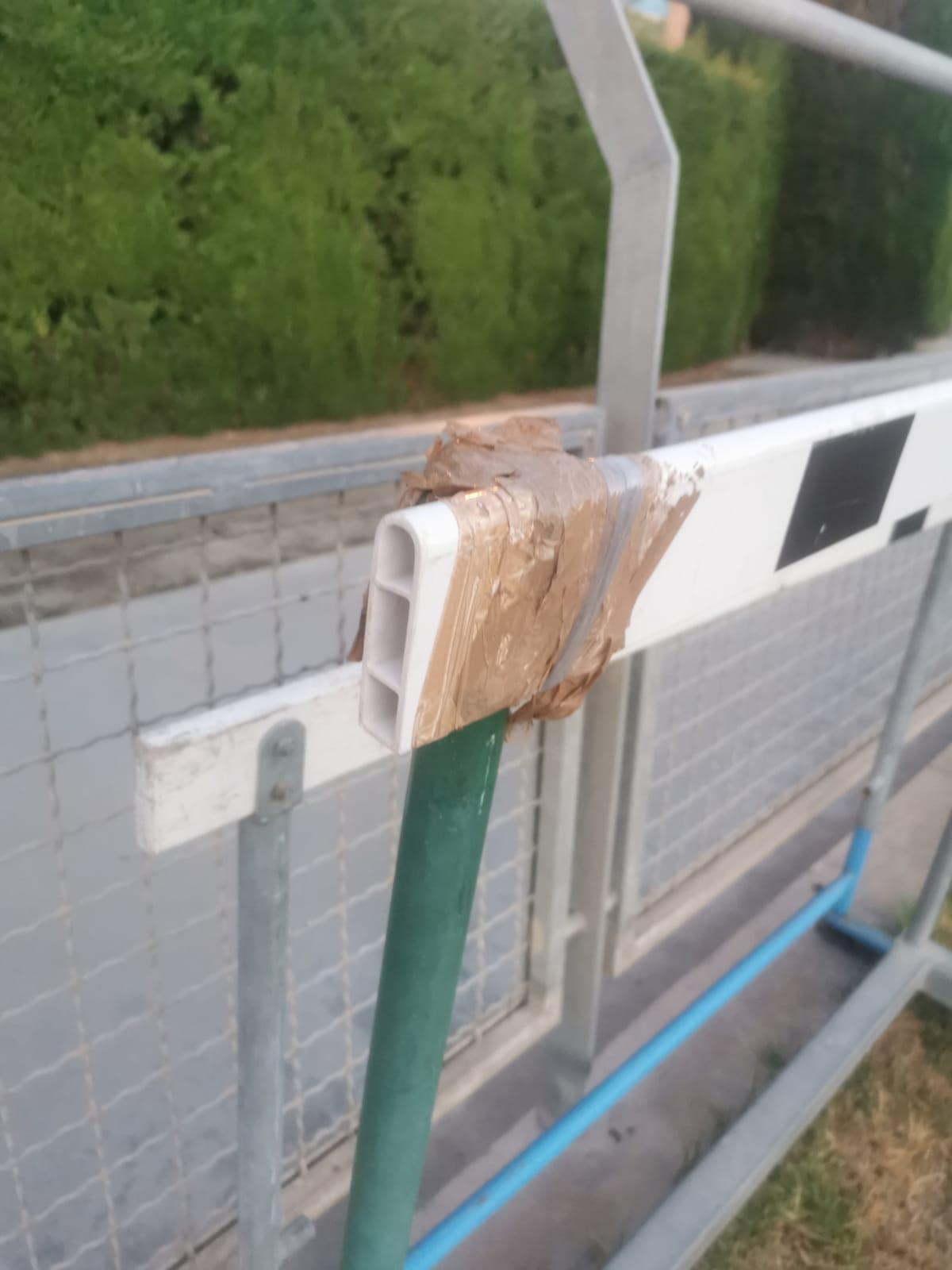 Estado de una de las vallas