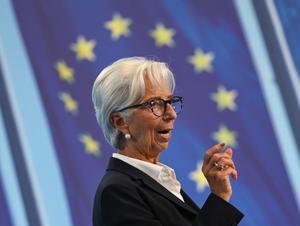 FILED - 27 October 2022, Hesse, Frankfurt_Main: Christine Lagarde, President of the European Central Bank (ECB), gives a press conference at the ECB headquarters. Photo: Arne Dedert/dpa