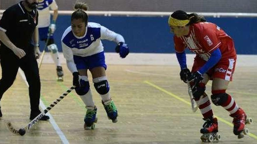 La argentina Eli Vera, en el partido de ayer.