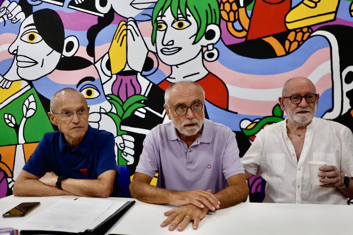 Gonzalo, Miguel y Enrique, durante la entrevista.