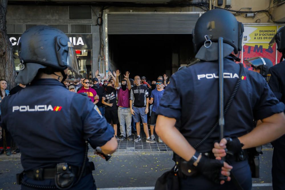 Manifestación 9 d'Octubre Valencia: tensión y altercados