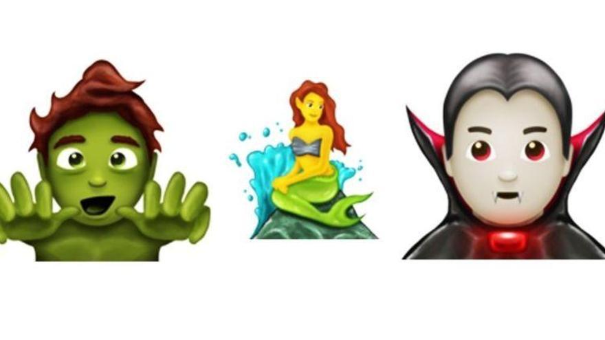 Los nuevos &#039;emojis&#039; tendrán zombis, dráculas, sirenas y el tercer sexo