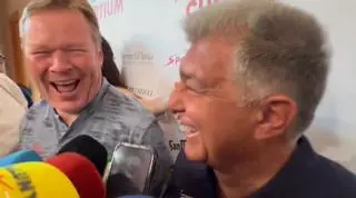 Laporta y Koeman liman asperezas