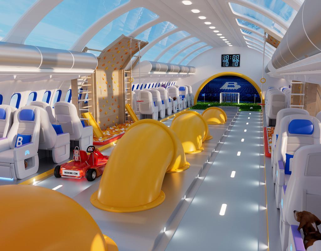 Rocódromo, pista de karting o piscina de bolas: entretenimiento a bordo.