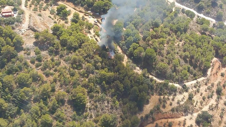 Extinguido el incendio forestal en el paraje Alpujata de Monda