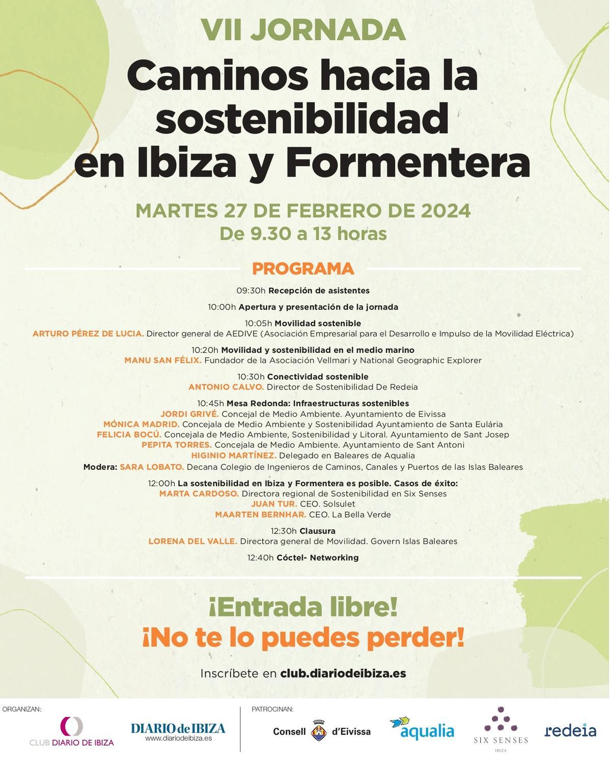Programa VII Edición Jornada Caminos hacia la Sostenibilidad en Ibiza y Formentera.