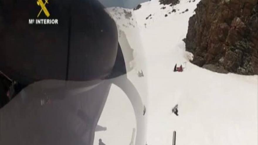 Rescate de un esquiador en Sierra Nevada