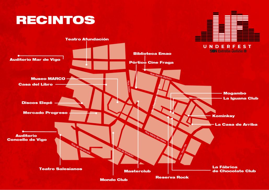 Mapa de la última edición del Underfest 2021