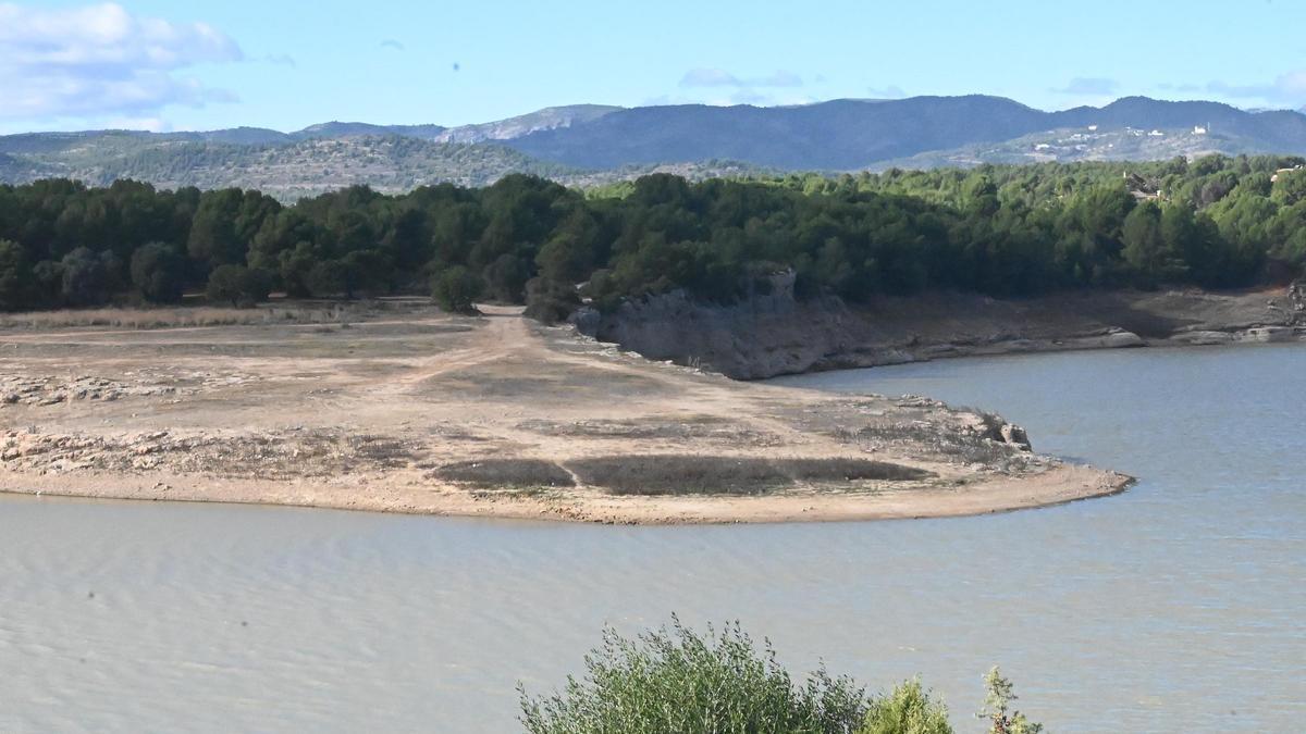 El embalse de María Cristina,  en el término de l’Alcora, se encuentra a tan solo el 7,68% de su capacidad