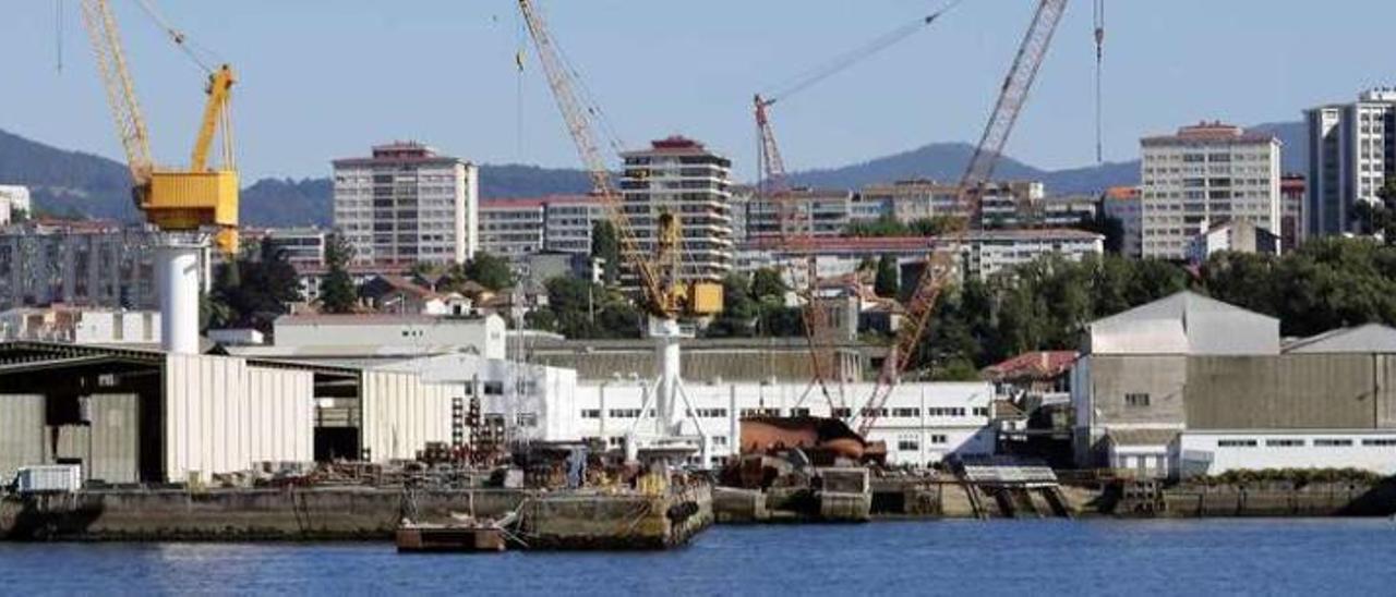 Imagen de archivo de los astilleros de Beiramar, en Vigo. // Marta G. Brea