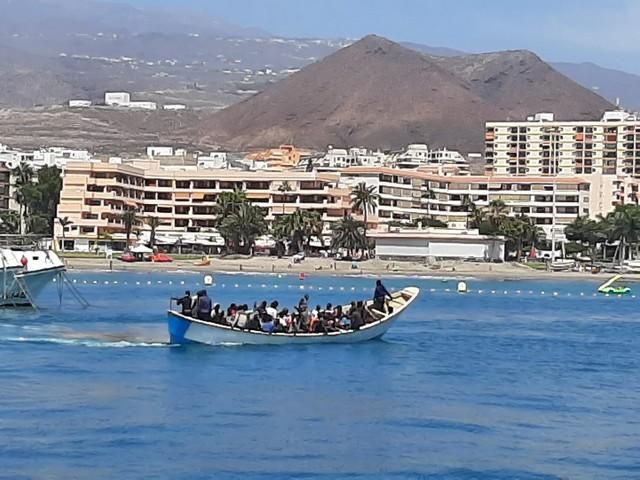 Llegada de migrantes al Puerto de Los Cristianos