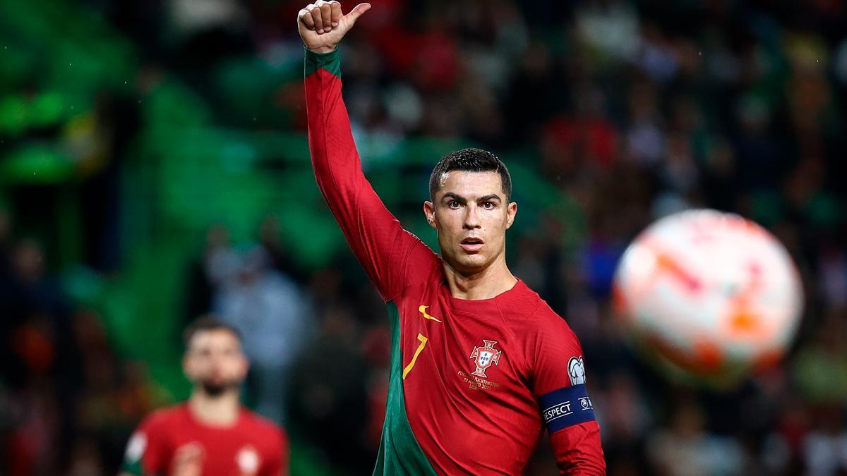 Cristiano Ronaldo, durante el partido ante Liechtenstein