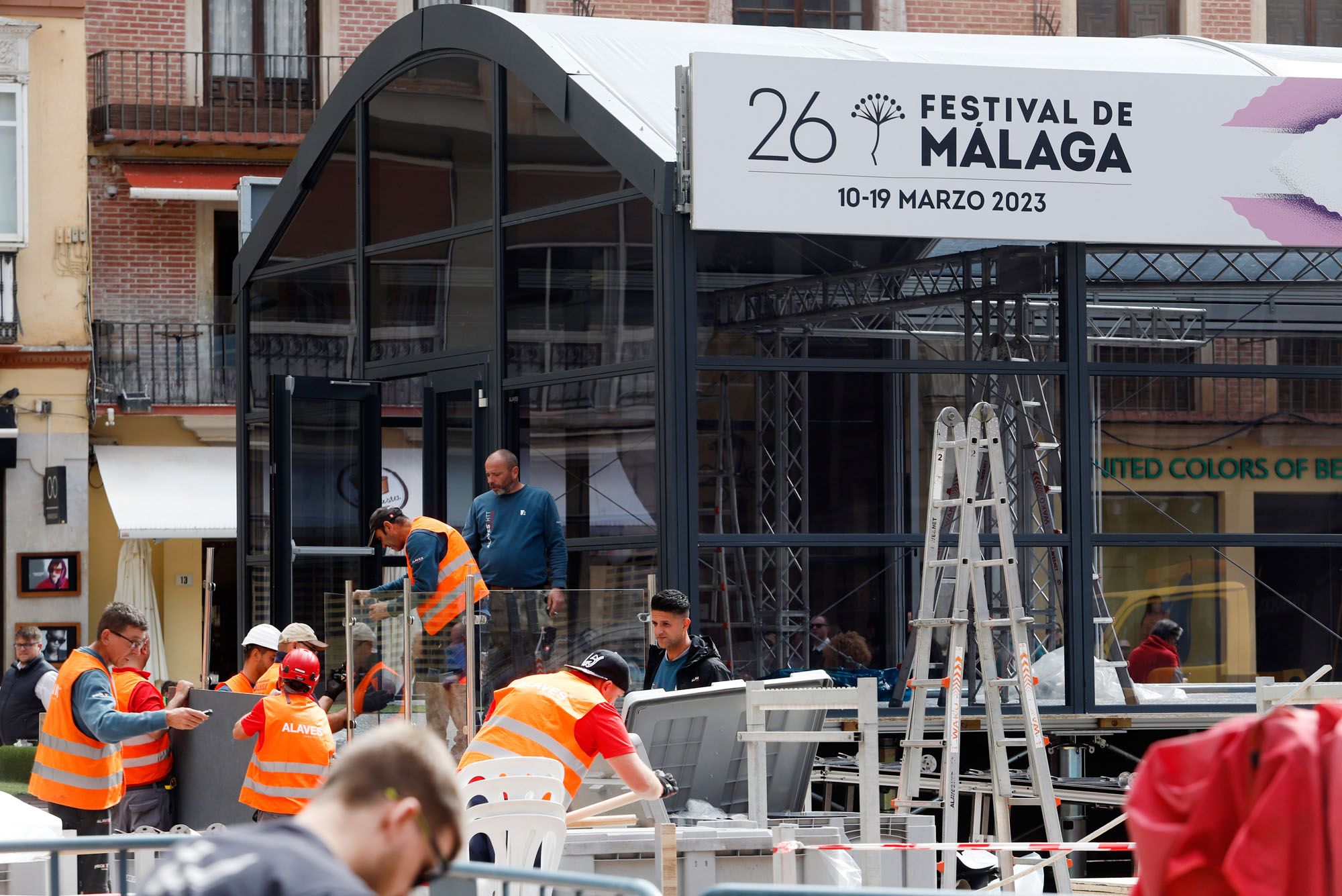 Preparativos del Festival de Cine de Málaga de 2023