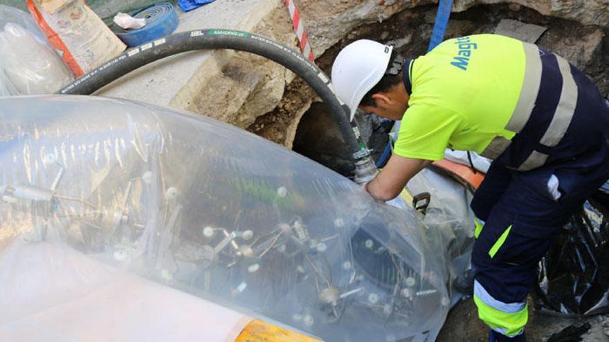 La empresa municipal de abastecimiento de agua y saneamiento ha empleado una nueva técnica.