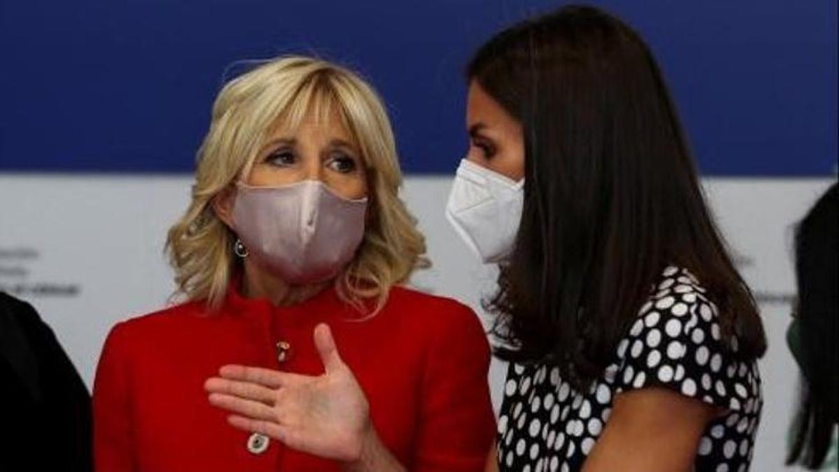 Jill Biden y la Reina Letizia.