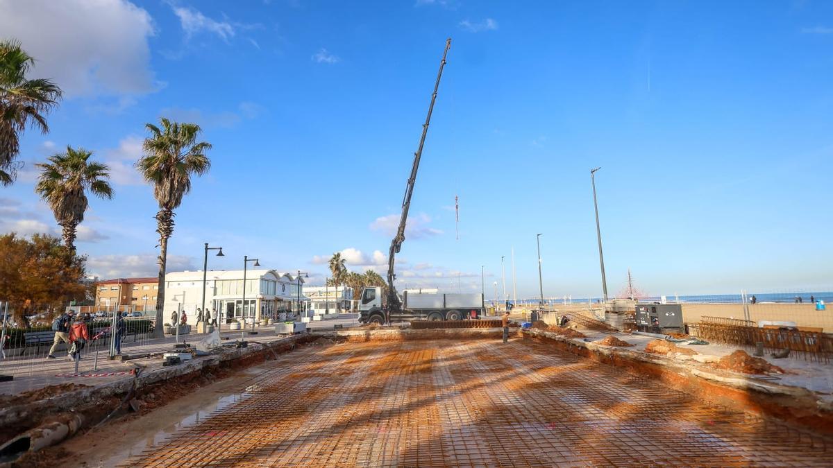 El suelo acondicionado para la colocación de los módulos.